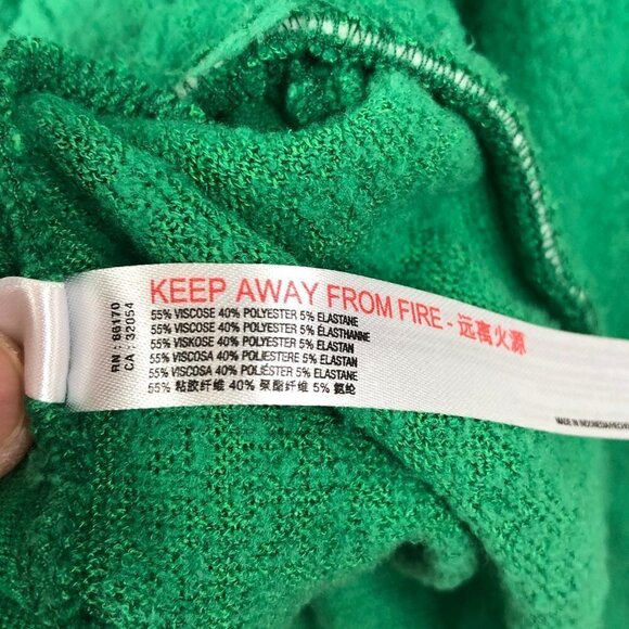 Out From Under Green Cropped Hoodie Size S - Picture 6 of 6